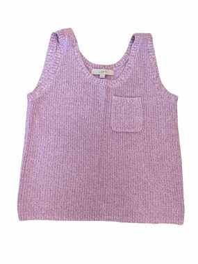 LOFT Lilac Knit Tank with Front Pocket